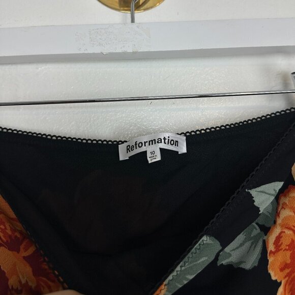 REFORMATION Layla A-line Silk Skirt in Consuelo Size US 10 - Picture 5 of 9